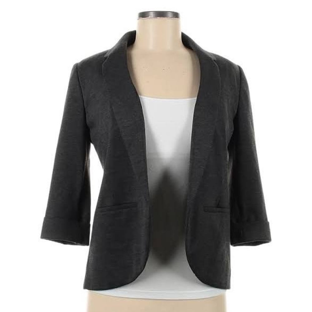 LC Lauren Conrad Gray/Charcoal 3/4 Blazer Jacket
